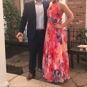 Eliza J Chiffon Floral Maxi Dress